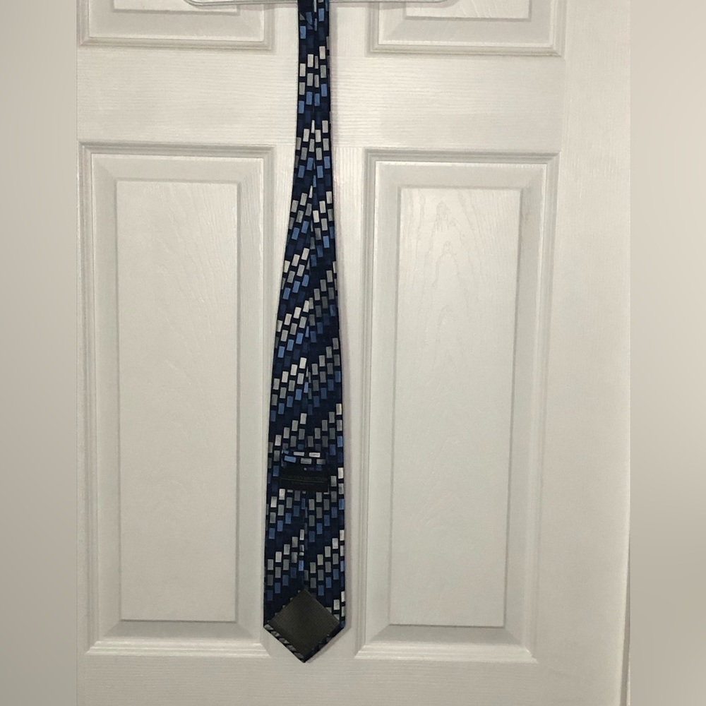 Giorgio Brutini men’s neck tie blue/ silver OS - Picture 3 of 4